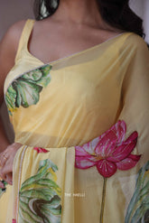 Jenna Pale Yellow Silk Blouse